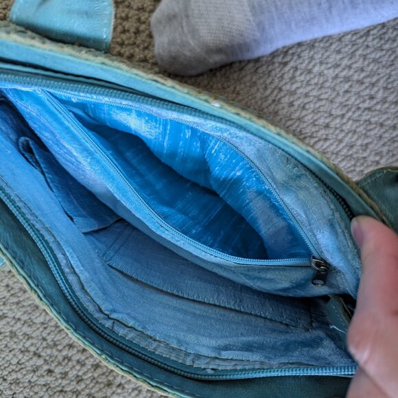 Stunning Spring multi-colours shoulder leather bag - Picture 7 of 12